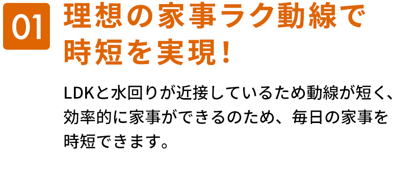01　理想の家事ラク動線で時短を実現！