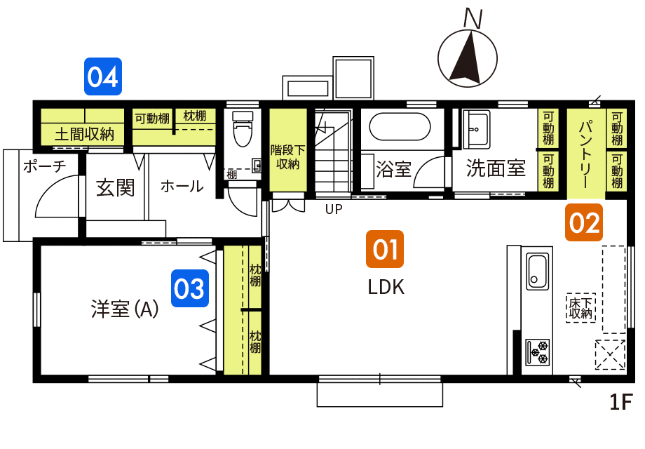 9号地　間取り図1階