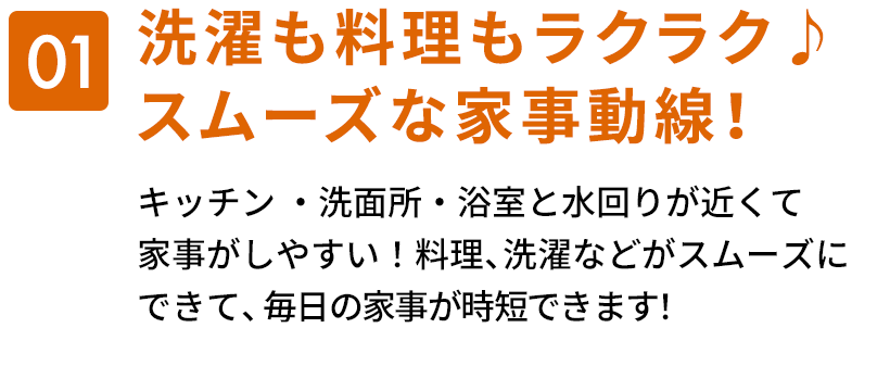 01　洗濯も料理もラクラク♪回遊動線で家事を時短！